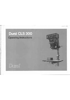 Durst CLS 300 manual. Camera Instructions.